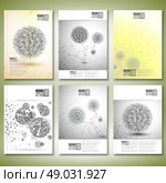 Molecule structure, interconnection network. Brochure, flyer or report for business. Стоковая иллюстрация, агентство Ingram Publishing / Фотобанк Лори