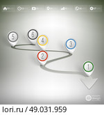 Timeline with pointer marks. Infographic for business design and website template.. Timeline with pointer marks. Infographic for business design and website template. Стоковая иллюстрация, агентство Ingram Publishing / Фотобанк Лори