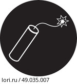 TNT dynamite bomb with burning fuse. Стоковая иллюстрация, агентство Ingram Publishing / Фотобанк Лори