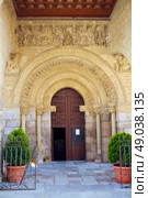 Carrion de los Condes church on the Way of Saint James at Palencia Spain. Стоковое фото, агентство Ingram Publishing / Фотобанк Лори