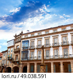 Santiago de Compostela end of Saint James Way Plaza de Cervantes square in Galicia Spain. Стоковое фото, агентство Ingram Publishing / Фотобанк Лори
