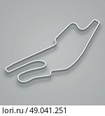 Bugatti Circuit for motorsport and autosport. Стоковая иллюстрация, иллюстратор Максим Гребешков / Фотобанк Лори