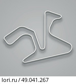 Jerez Circuit for motorsport and autosport. Стоковая иллюстрация, иллюстратор Максим Гребешков / Фотобанк Лори