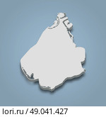 3d isometric map of Amager is an island in Denmark. Стоковая иллюстрация, иллюстратор Максим Гребешков / Фотобанк Лори