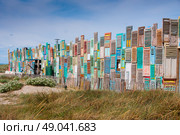 Restaurant made from colourful wooden shutters. Стоковое фото, агентство Ingram Publishing / Фотобанк Лори