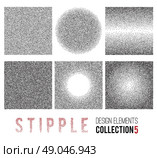 black and white halftone background . Vector set of black and white halftone background. stipple effect . Стоковая иллюстрация, агентство Ingram Publishing / Фотобанк Лори