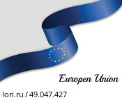 Waving ribbon flag. Стоковая иллюстрация, иллюстратор Максим Гребешков / Фотобанк Лори