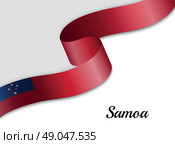 Waving ribbon flag. Стоковая иллюстрация, иллюстратор Максим Гребешков / Фотобанк Лори