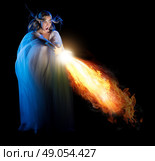 Young elven girl isolated on black. Стоковое фото, агентство Ingram Publishing / Фотобанк Лори