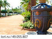 Ayuntamiento Lloret de Mar at Verdaguer passeig promenade City Hall Costa Brava of Catalonia Spain. Стоковое фото, агентство Ingram Publishing / Фотобанк Лори
