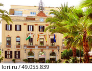 Ayuntamiento Lloret de Mar at Verdaguer passeig promenade City Hall Costa Brava of Catalonia Spain. Стоковое фото, агентство Ingram Publishing / Фотобанк Лори