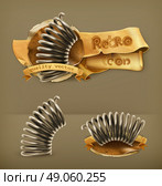 Elastic metal spring, vector icon. Стоковая иллюстрация, агентство Ingram Publishing / Фотобанк Лори