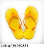 Flip flops, vector icon. Стоковая иллюстрация, агентство Ingram Publishing / Фотобанк Лори