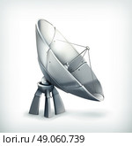 Parabolic antenna, vector icon. Стоковая иллюстрация, агентство Ingram Publishing / Фотобанк Лори