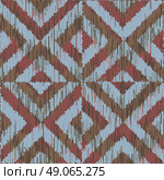 Seamless geometric ikat  pattern vector background tile. Стоковая иллюстрация, агентство Ingram Publishing / Фотобанк Лори