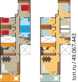 Plan scheme high-rise apartment. For design and creativity. Can be used as background.. Plan scheme. Стоковая иллюстрация, агентство Ingram Publishing / Фотобанк Лори