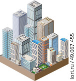 Skyscrapers, urban high-rise home. Set of objects for urban design. Стоковая иллюстрация, агентство Ingram Publishing / Фотобанк Лори