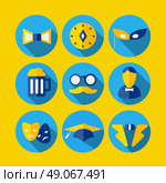 Set of vector icons in the style of flat. Стоковая иллюстрация, агентство Ingram Publishing / Фотобанк Лори