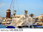 Fuerteventura Caleta del Fuste Puerto Castillo at Canary Islands of Spain. Стоковое фото, агентство Ingram Publishing / Фотобанк Лори