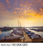 Fuerteventura Caleta del Fuste Puerto Castillo at Canary Islands of Spain. Стоковое фото, агентство Ingram Publishing / Фотобанк Лори