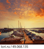 Fuerteventura Caleta del Fuste Puerto Castillo at Canary Islands of Spain. Стоковое фото, агентство Ingram Publishing / Фотобанк Лори