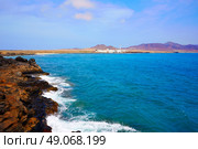 Punta Jandia Fuerteventura and Puerto de la Cruz village at Canary Islands. Стоковое фото, агентство Ingram Publishing / Фотобанк Лори