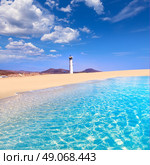Morro Jable Matorral beach Jandia in Pajara of Fuerteventura at Canary Islands. Стоковое фото, агентство Ingram Publishing / Фотобанк Лори