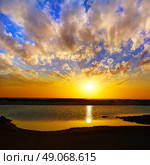 El Cotillo la Concha Beach sunset Fuerteventura at Canary Islands of Spain. Стоковое фото, агентство Ingram Publishing / Фотобанк Лори
