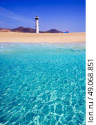 Morro Jable Matorral beach Jandia in Pajara of Fuerteventura at Canary Islands. Стоковое фото, агентство Ingram Publishing / Фотобанк Лори