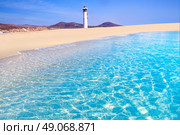 Morro Jable Matorral beach Jandia in Pajara of Fuerteventura at Canary Islands. Стоковое фото, агентство Ingram Publishing / Фотобанк Лори