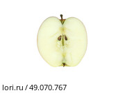 Fresh apple cutted in half isolated on white background. Стоковое фото, агентство Ingram Publishing / Фотобанк Лори