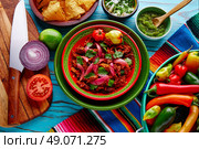 Cochinita Pibil Mexican platillo food with red onion and coriander. Стоковое фото, агентство Ingram Publishing / Фотобанк Лори