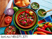 Cochinita Pibil Mexican platillo food with red onion and coriander. Стоковое фото, агентство Ingram Publishing / Фотобанк Лори
