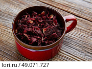 Jamaica flower for herbal iced tea from hibiscus Mexican beverages. Стоковое фото, агентство Ingram Publishing / Фотобанк Лори