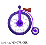 Cartoon circus letter Q penny farthing bicycle. Стоковая иллюстрация, иллюстратор VectorTradition / Фотобанк Лори