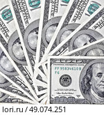 Fantail of hundred dollars. Стоковое фото, агентство Ingram Publishing / Фотобанк Лори