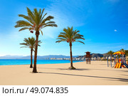 Cullera Playa los Olivos beach in Mediterranean Valencia at Spain. Стоковое фото, агентство Ingram Publishing / Фотобанк Лори