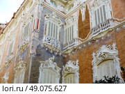 Valencia city Marques de Dos aguas building alabaster facade at Spain. Стоковое фото, агентство Ingram Publishing / Фотобанк Лори