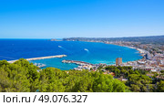 Javea Xabia village aerial view in Mediterranean sea of Alicante spain. Стоковое фото, агентство Ingram Publishing / Фотобанк Лори