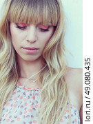 blonde girl with long hair and bangs. Стоковое фото, агентство Ingram Publishing / Фотобанк Лори