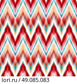 Vector seamless ikat ethnic pattern. Vector seamless ikat ethnic pattern. Boho design. Ethnic Colored seamless zigzag patten. Стоковая иллюстрация, агентство Ingram Publishing / Фотобанк Лори