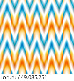 Vector seamless ikat ethnic pattern. Vector seamless ikat ethnic pattern. Boho design. Ethnic Colored seamless zigzag patten. Стоковая иллюстрация, агентство Ingram Publishing / Фотобанк Лори