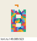Logo number "8", video game pixel style. Editable vector design. . Стоковая иллюстрация, агентство Ingram Publishing / Фотобанк Лори