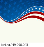 Patriotic wave background. Patriotic wave background. USA flag. Independence Day banner. Стоковая иллюстрация, агентство Ingram Publishing / Фотобанк Лори