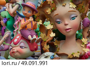 Fallas fest popular figures will burn in March 19 th night yearly. Стоковое фото, агентство Ingram Publishing / Фотобанк Лори