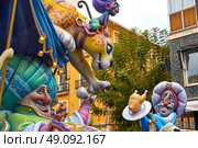 Fallas fest popular figures will burn in March 19 th night yearly. Стоковое фото, агентство Ingram Publishing / Фотобанк Лори