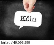 Koln - the city - written on a speechbubble. Стоковое фото, агентство Ingram Publishing / Фотобанк Лори