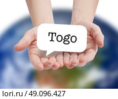 Togo written on a speechbubble. Стоковое фото, агентство Ingram Publishing / Фотобанк Лори