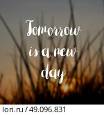 Tomorrow is a new day concept. Стоковое фото, агентство Ingram Publishing / Фотобанк Лори