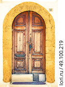 Photo of the old town  street door, Rhodes island, Greece. Стоковое фото, агентство Ingram Publishing / Фотобанк Лори